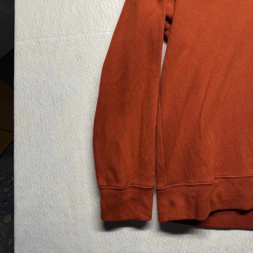 Lands End Mens Large Burnt Orange 100% Cotton Quarter Zip Pullover Sweater - Picture 6 of 14